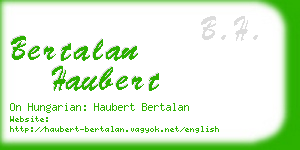 bertalan haubert business card